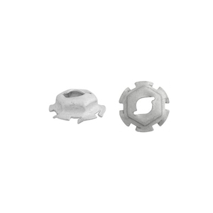 Emblem Nut with Locking Teeth