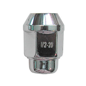 "Lug Nut Chrome, 1/2-20, 13/16 Hex"