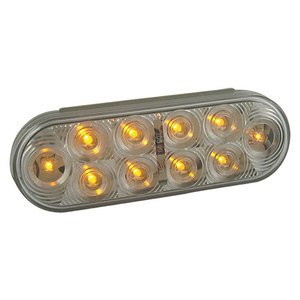 Amber Signal/Park Clear Oval Lens 10 LED 6 1/2"X 2 1/4"X 1 1/8"