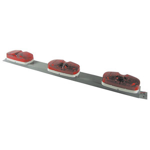 Red Ientificationd Light Marker Bar Incandescent 3 Lenses on 1 Bar