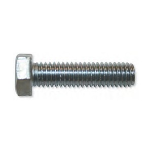 Standard Hex Tap Bolt - Clear Zinc Plated - Grade 2 - Coarse (USS) - 1/4 Inch x 1 1/2 Inch