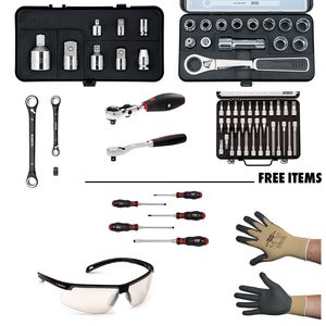 ZEBRA ULTIMATE RATCHET AND SPECIALTY SOCKET ASSORTMENT BUNDLE & FREEGIFT (GLOVE SIZE L) [ONLINE EXCLUSIVE]