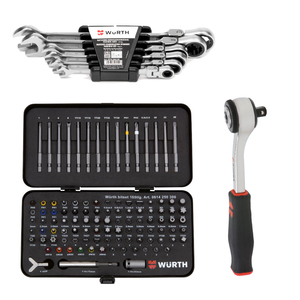 ZEBRA 1/4 INCH RATCHET COMBO WRENCH ASSORTMENT W/ BIT ASSORTMENT BUNDLE