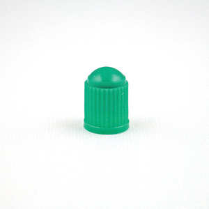 Dark Green Plastic Valve Cap with Red Silicone Seal
