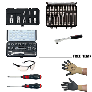 ZEBRA RATCHETS AND SPECIALTY SOCKETS BUNDLE & FREE GIFT (GLOVE SIZE L)[ONLINE EXCLUSIVE]