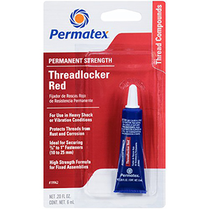 Permatex Permanent Strength Threadlocker Red, 6ml