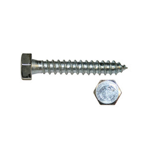 Galvanized Hex Lag Screw 3/8 X 4
