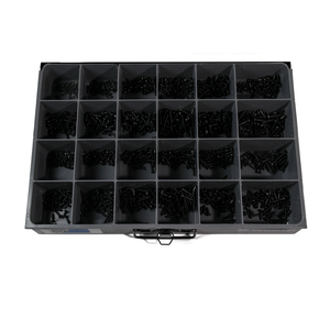 Black Self Tapping Screws Assortment 1200 Pcs