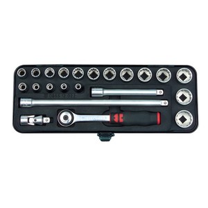 ZEBRA 3/8 Inch Multi-Socket Assortment (22 Pieces - Ratchet, Sockets and Extensions)