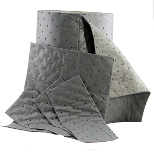 Universal Absorbent Pads - Medium Weight - Perforated - Gray - 15 Inch x 75 Foot Roll