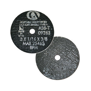 Cut-Off Disc 3 Inch  X 1/16 Inch  X 3/8 Inch  For Stleel