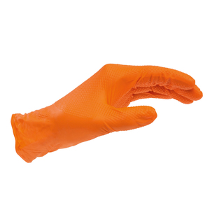 Nitrile Gloves - Heavy Weight - Orange - Textured (50/Box) - Medium