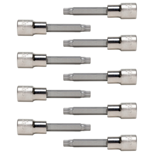 ZEBRA 1/2 inch Socket Bits 12 Point Short Special Package 9 Pieces
