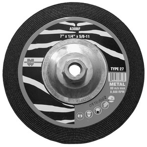 7 X 1/4 X 5/8-11 Type 27 Zebra Grinding Wheel
