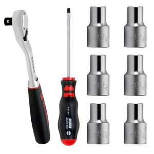 ZEBRA 1/2" Reversing Ratchet Socket Screwdriver New Customer Pack 3