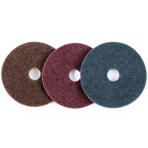 Surface Conditioning Disc - Hook and Loop Fastener - 5 Inch x 7/8 Inch - Maroon Medium
