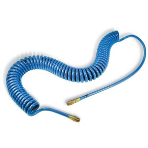 Blue Polyurethane Coil Air Hose 1/4 X 26'