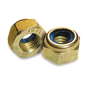 Nylock Nylon Insert Lock Hex Nut M10X1.25X17Wr  Yellow