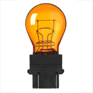 12.8/14 Volts - 26/8 Watts Natural Amber Long Life S8 Dual FrictionContact 2/.59 Amps #3157NALL Bulb