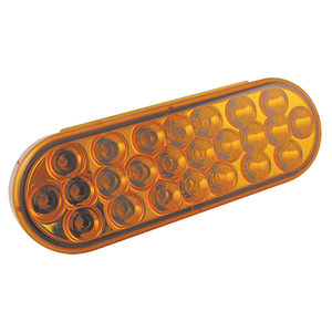 Amber Turn/Tail/Park Oval 24 LEDS 6 1/2"X 2 1/4"X 1"