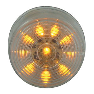 Amber Clearance Mkr Clr Rnd Lense 10 LED 2"X 1"
