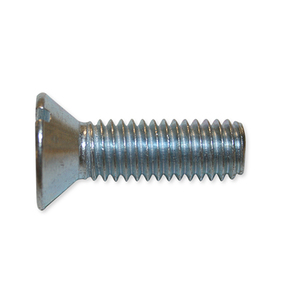 Flat Head Slotted Machine Screw Zinc 3/8-16 X 1-1/4