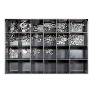Flat Aluminum Sealing Ring Assortment - 400 Pcs
