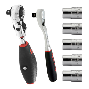 ZEBRA 1/4" Reversing Ratchet Socket 3/1 Ratchet New Customer Pack 3