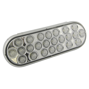Clear Back up Oval 24 LEDS 6 1/2"X 2 1/4"X 1"
