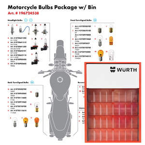 MOTORCYCLE BULBS WITH BIN