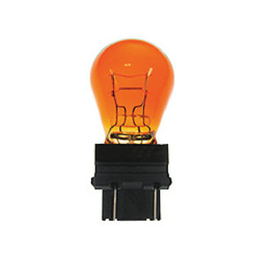 12.8/14 Volts - 26/6 Watts S8 Dual Friction Wedge Amber 2/.48 Amps #3057A Bulb