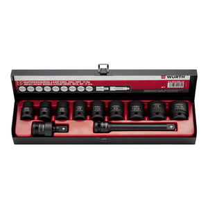 1/2" Impact Socket Short Set 11 pieces